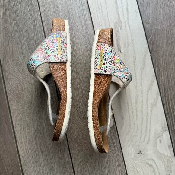 White and multi coloured birkenstock arizona - Picture 3 of 5